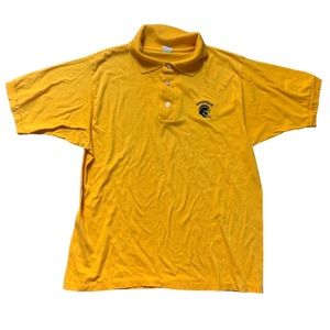 Vintage Jostens Universyty of Michigan Yellow Polo XL